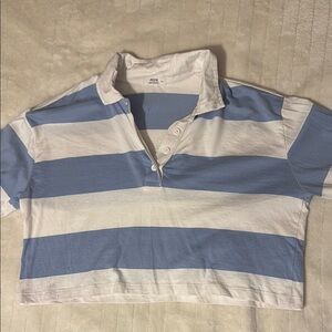 Blue and White Striped Shirt